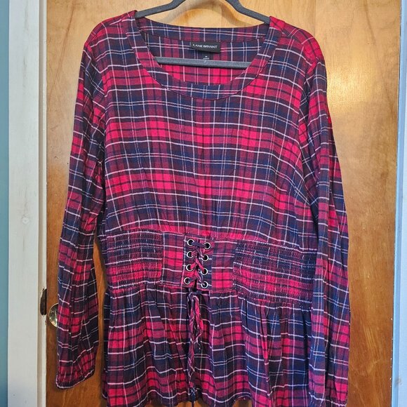 Lane Bryant flannel corset top - Picture 1 of 5